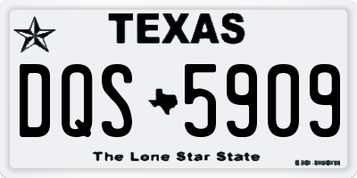 TX license plate DQS5909