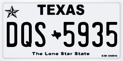 TX license plate DQS5935