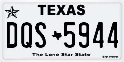 TX license plate DQS5944