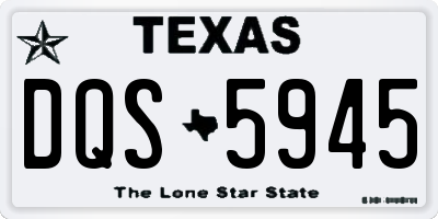 TX license plate DQS5945