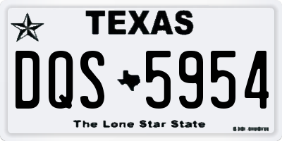 TX license plate DQS5954