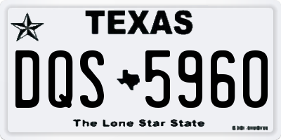 TX license plate DQS5960