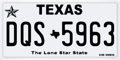 TX license plate DQS5963
