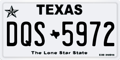TX license plate DQS5972