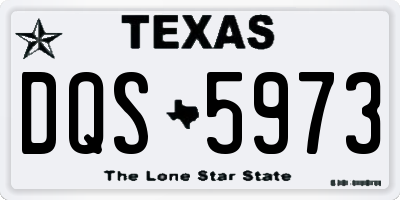 TX license plate DQS5973