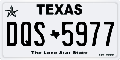 TX license plate DQS5977