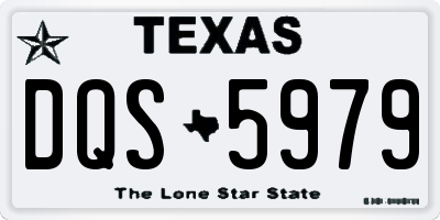 TX license plate DQS5979