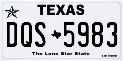TX license plate DQS5983