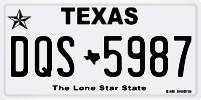 TX license plate DQS5987