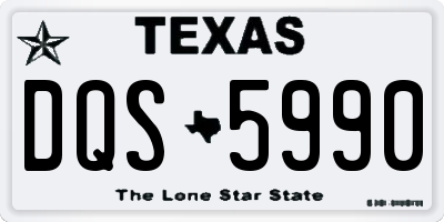 TX license plate DQS5990