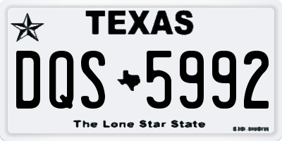 TX license plate DQS5992