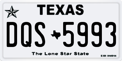 TX license plate DQS5993