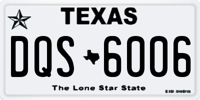 TX license plate DQS6006