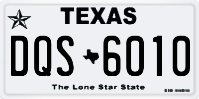 TX license plate DQS6010