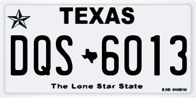 TX license plate DQS6013