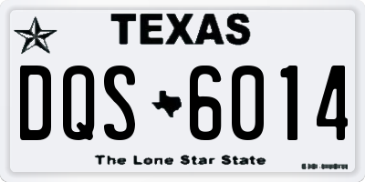 TX license plate DQS6014