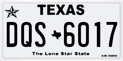 TX license plate DQS6017