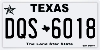 TX license plate DQS6018