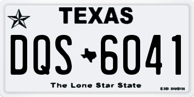 TX license plate DQS6041