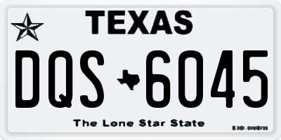 TX license plate DQS6045