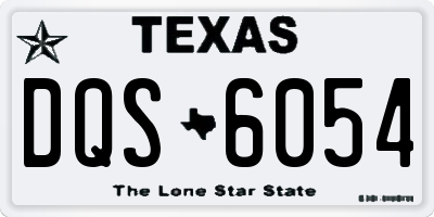 TX license plate DQS6054