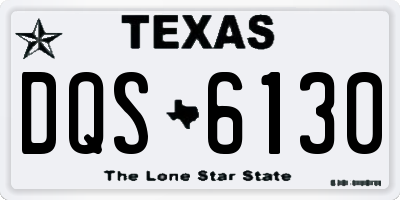 TX license plate DQS6130