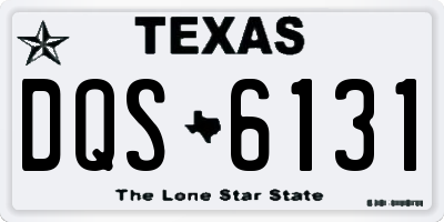 TX license plate DQS6131