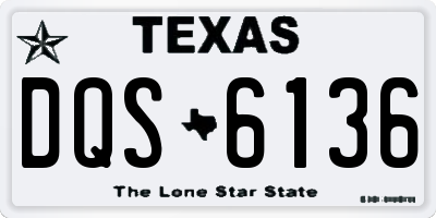 TX license plate DQS6136