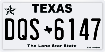 TX license plate DQS6147