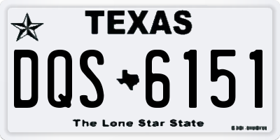 TX license plate DQS6151