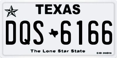 TX license plate DQS6166