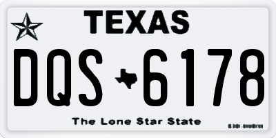 TX license plate DQS6178