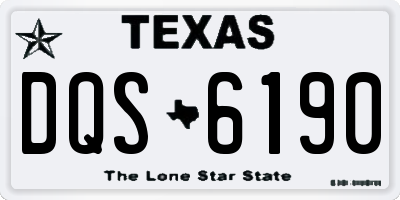 TX license plate DQS6190