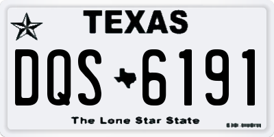 TX license plate DQS6191