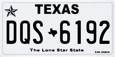 TX license plate DQS6192