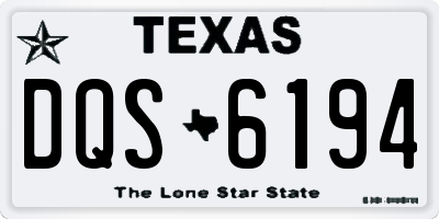 TX license plate DQS6194