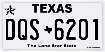 TX license plate DQS6201
