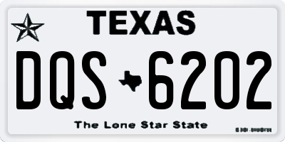 TX license plate DQS6202