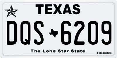 TX license plate DQS6209