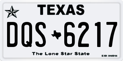 TX license plate DQS6217