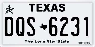 TX license plate DQS6231