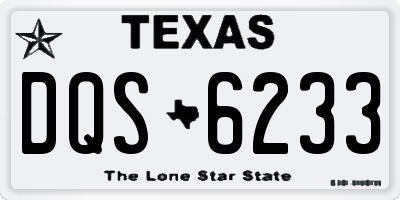 TX license plate DQS6233