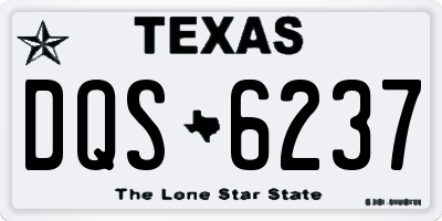 TX license plate DQS6237