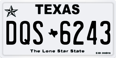 TX license plate DQS6243