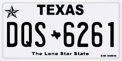 TX license plate DQS6261