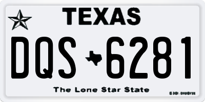 TX license plate DQS6281