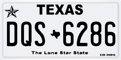 TX license plate DQS6286