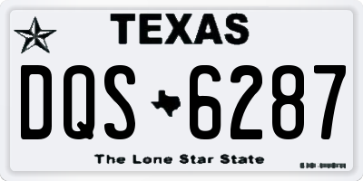 TX license plate DQS6287