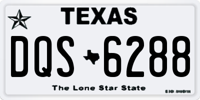 TX license plate DQS6288
