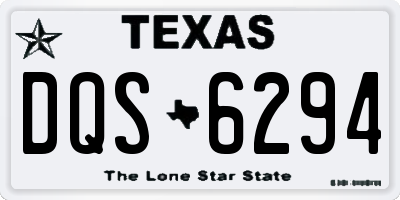 TX license plate DQS6294